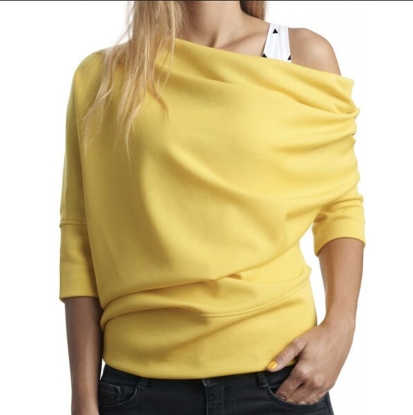 Пуловер асимметричного кроя Размеры S-XL