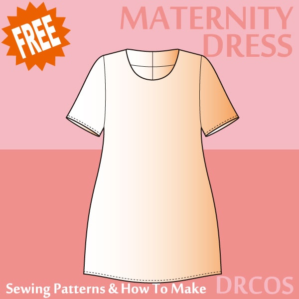 Женское платье для беременных Размеры выкроек: S,M,L,XL